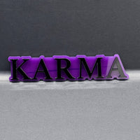 1PC KARMA Emblem – Acrylic Tailgate or Fender Badge for Car, SUV, Truck