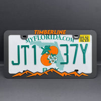 TIMBERLINE Black Matte License Plate Frame Cover, Frame, car frame
