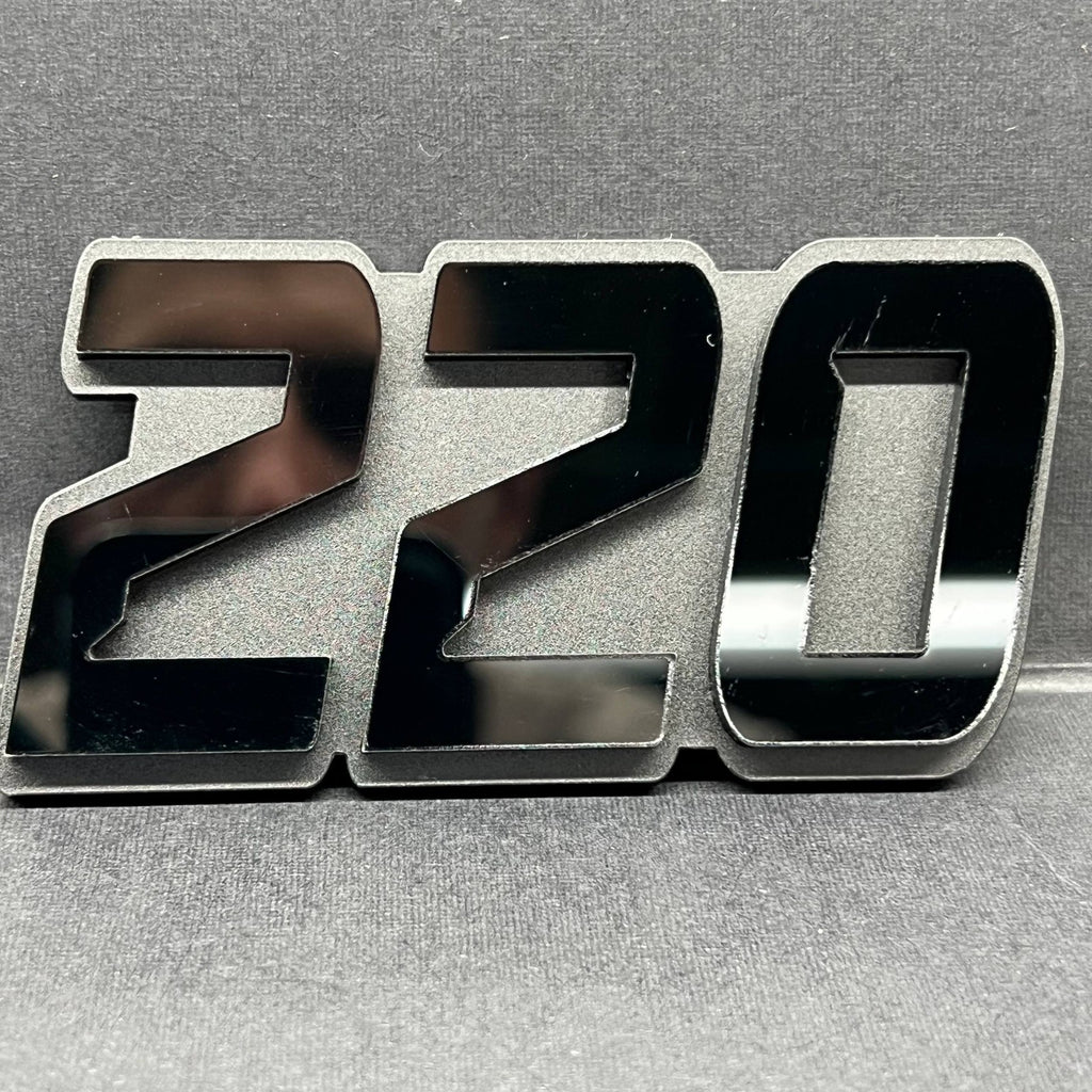 1PCS 220 Emblem – Custom 3D Multicolor Acrylic Car Exterior Badge