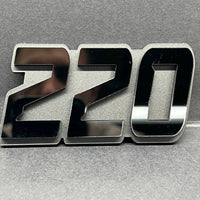 1PCS 220 Emblem – Custom 3D Multicolor Acrylic Car Exterior Badge