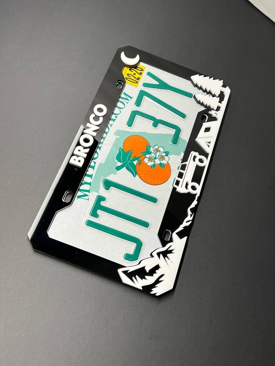 BRONCO Custom LICENSE PLATE FRAME COLOR CHOICE