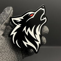 1PCS WOLF 3D Emblem Badge – Acrylic Car, SUV & Truck Fender/Tailgate Decal