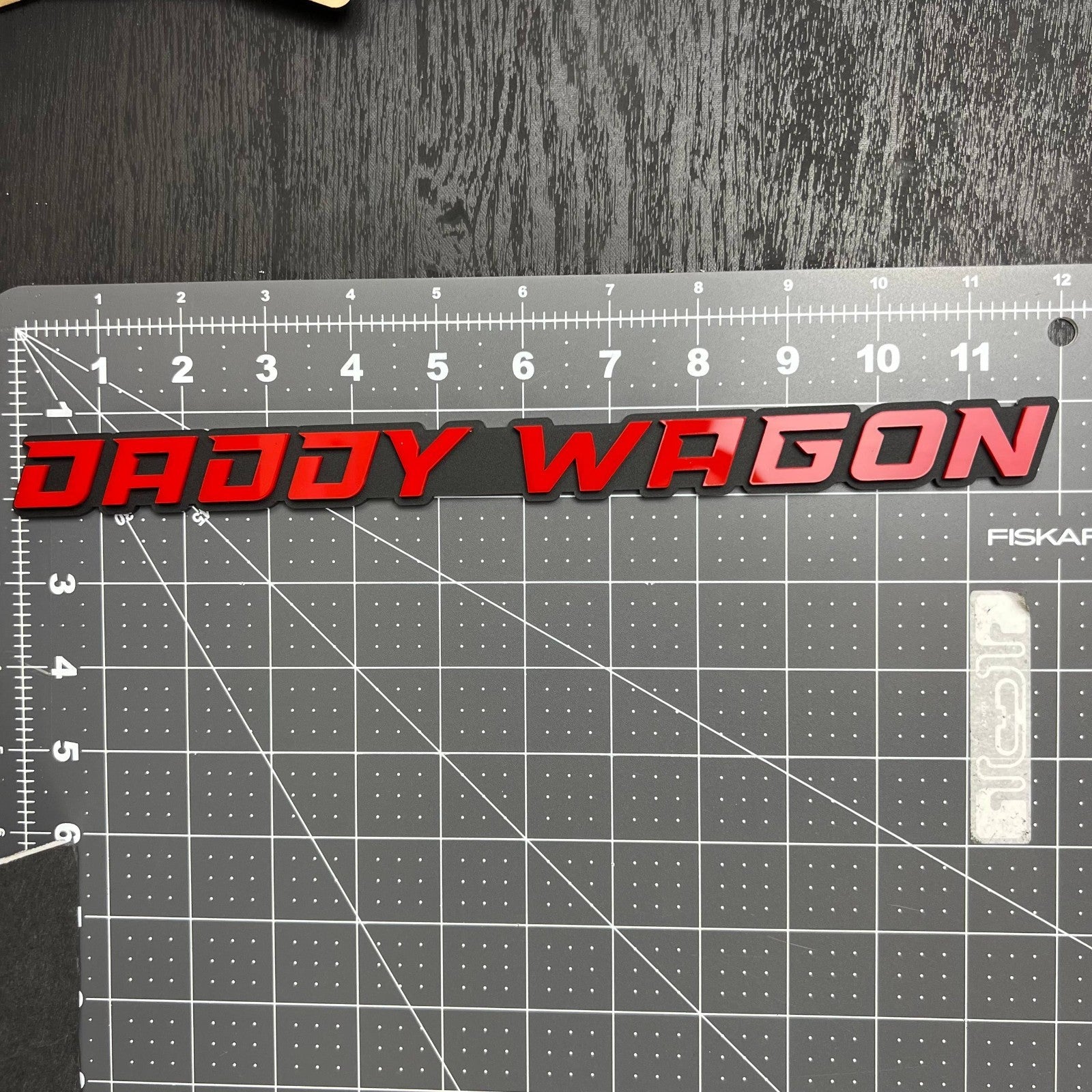 1PC DADDY WAGON Emblem – Durable 3D Multicolor Acrylic Truck & SUV Badge