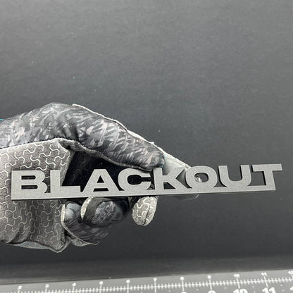 1PC BLACKOUT Emblem – 3D Multicolor Acrylic Car Badge Decal for Car Truck SUV
