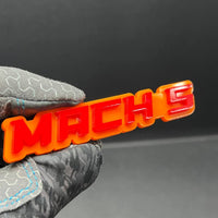 1PCS MACH 5 Emblem – 3D Multicolor Acrylic Car, Truck & SUV Badge Decal
