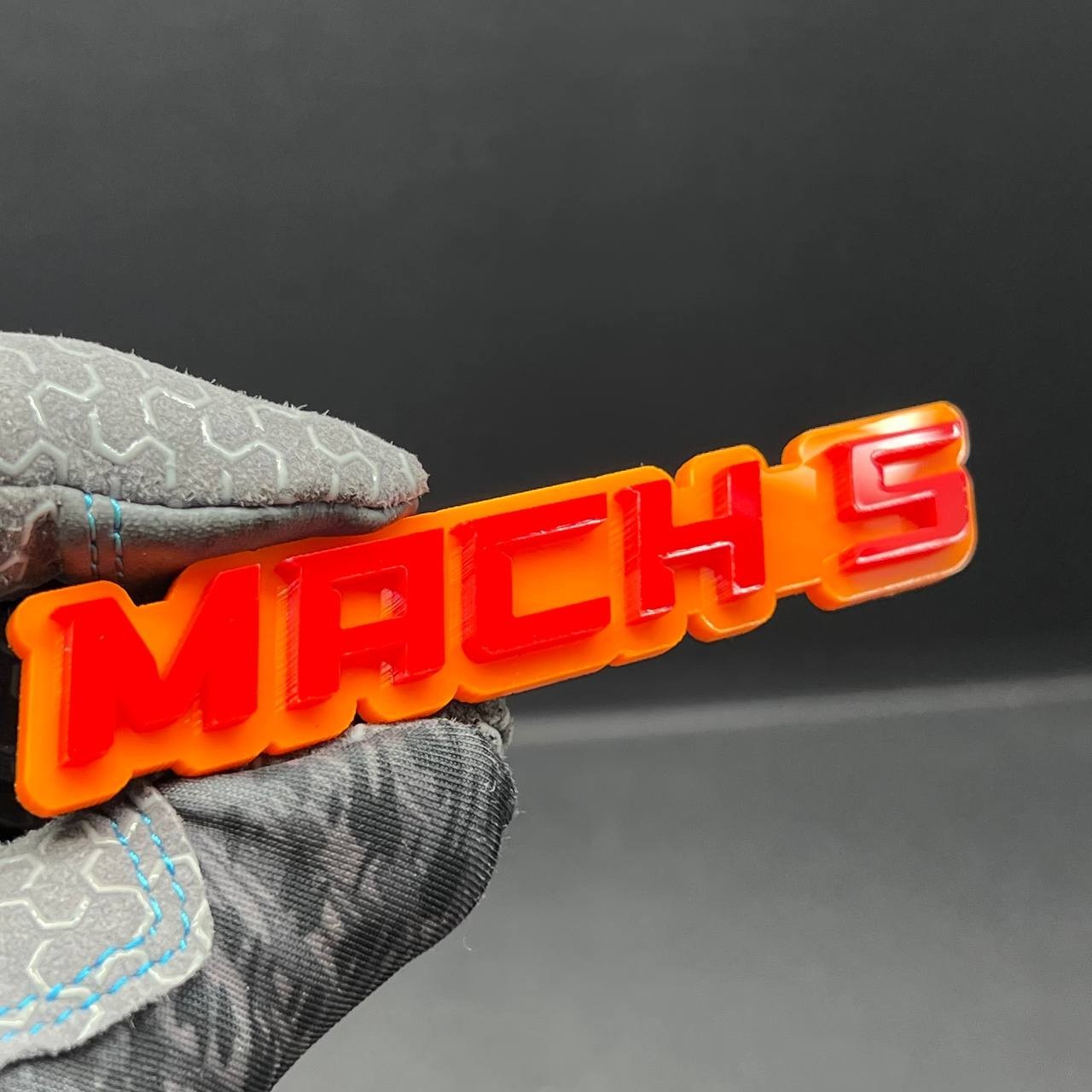 1PCS MACH 5 Emblem – 3D Multicolor Acrylic Car, Truck & SUV Badge Decal