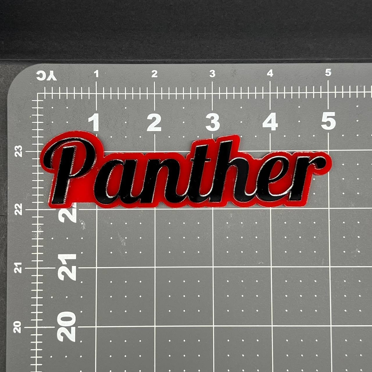 1PC PANTHER Emblem – 3D Acrylic Tailgate Badge Decal for Car, Truck, SUV