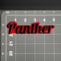 1PC PANTHER Emblem – 3D Acrylic Tailgate Badge Decal for Car, Truck, SUV