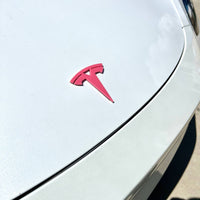 2PCS Tesla 3D Emblems – Multicolor Acrylic Badges for Car & SUV