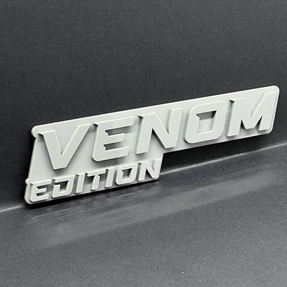 1PC Venom Grey Emblem Badass 3D Acrylic Multicolor Car Exterior Fender Tailgate