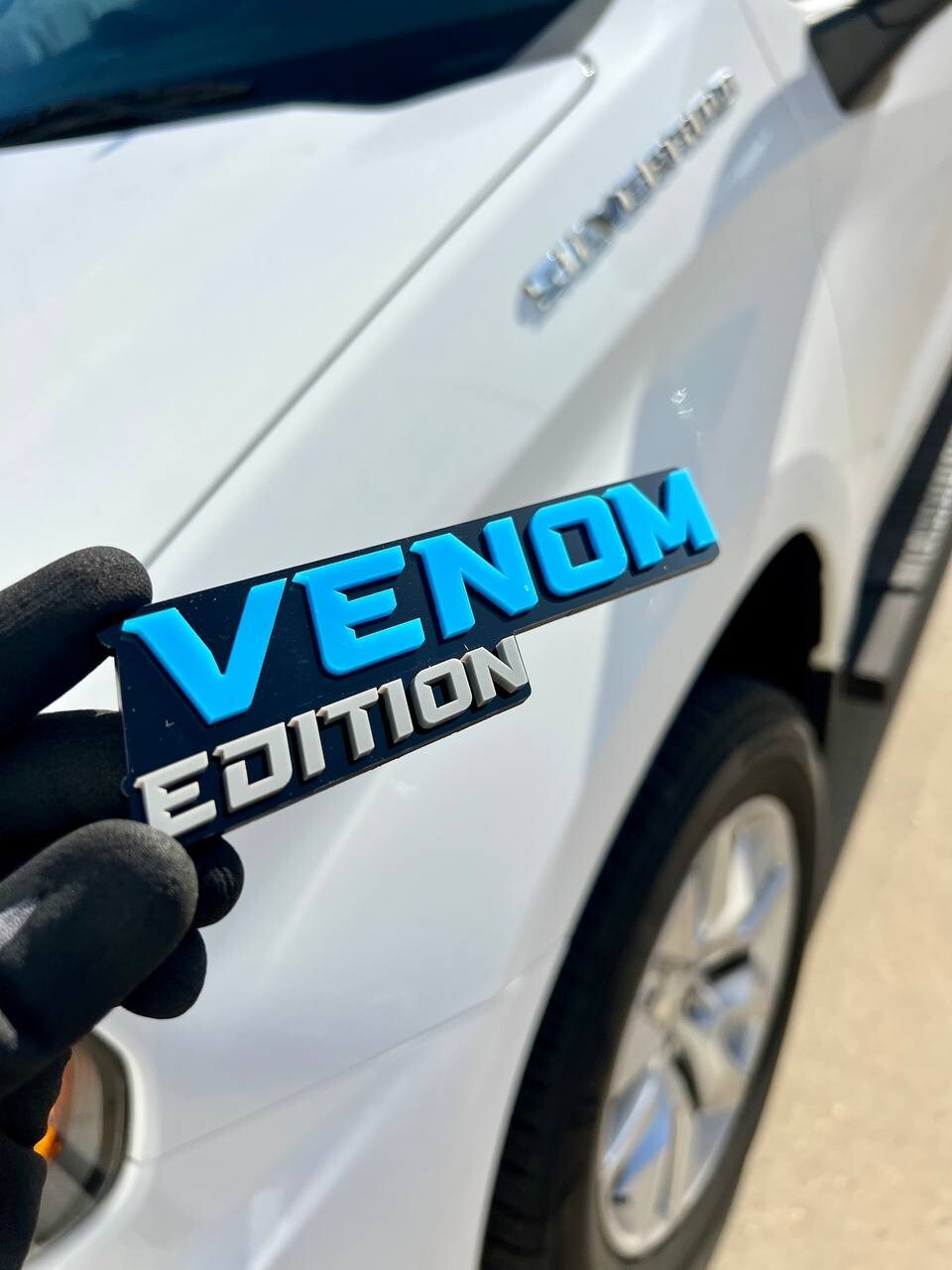 1pcs Venom Edition Emblem Car Badges Badass 3D Sticker Decal Multicolor