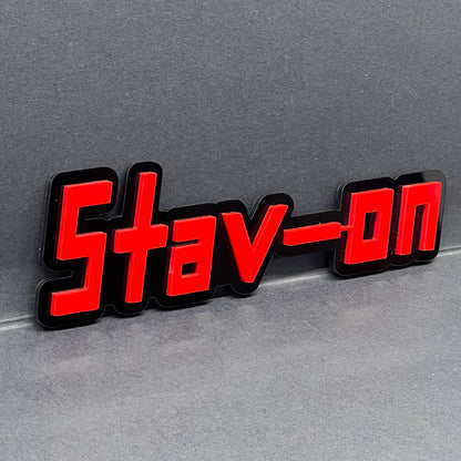 1PC STAV-on Emblem – Durable 3D Multicolor Acrylic Car Exterior Badge