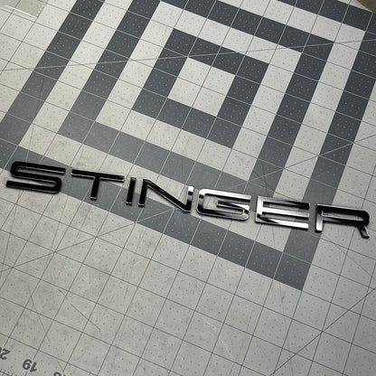 1PC STINGER Black Emblem – 3D Acrylic Fender or Trunk Badge for KIA STINGER