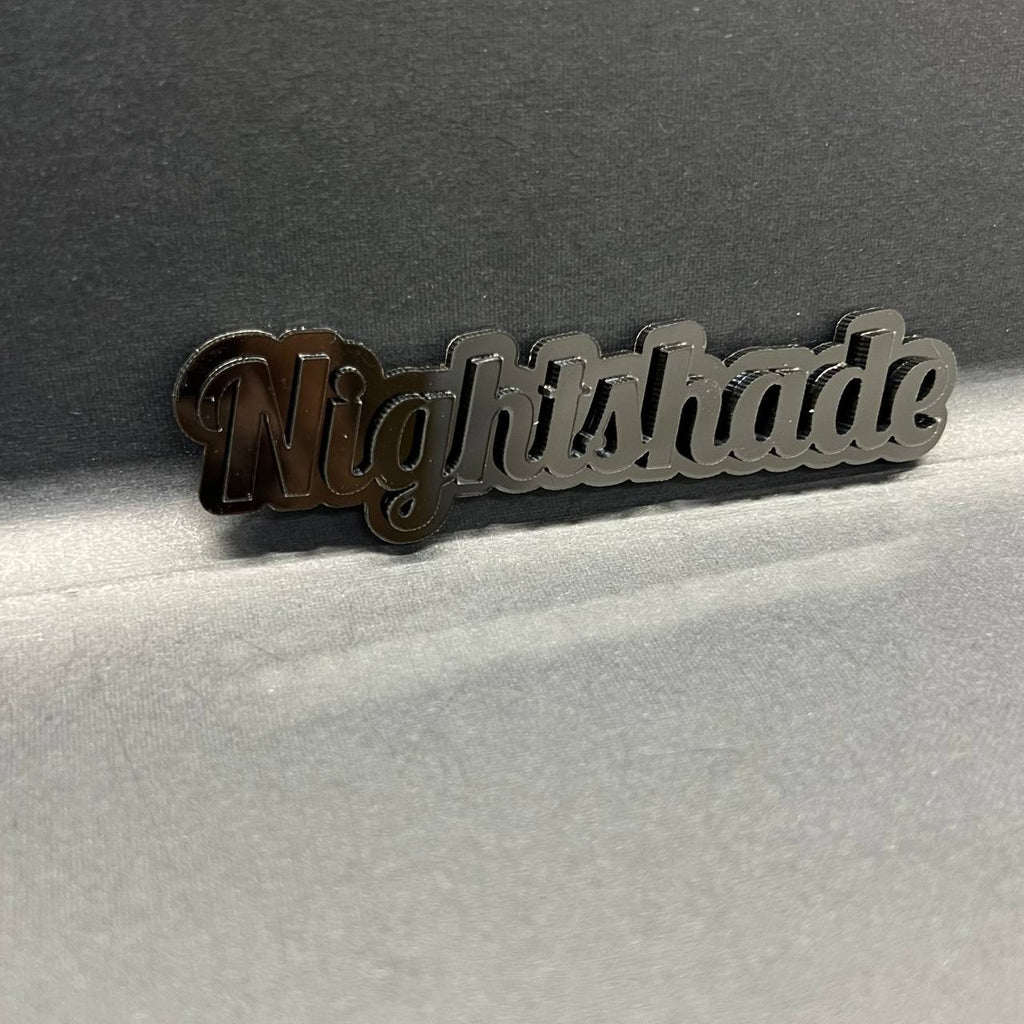 1PC Nightshade Emblem – 3D Acrylic Tailgate or Fender Badge for Car, SUV
