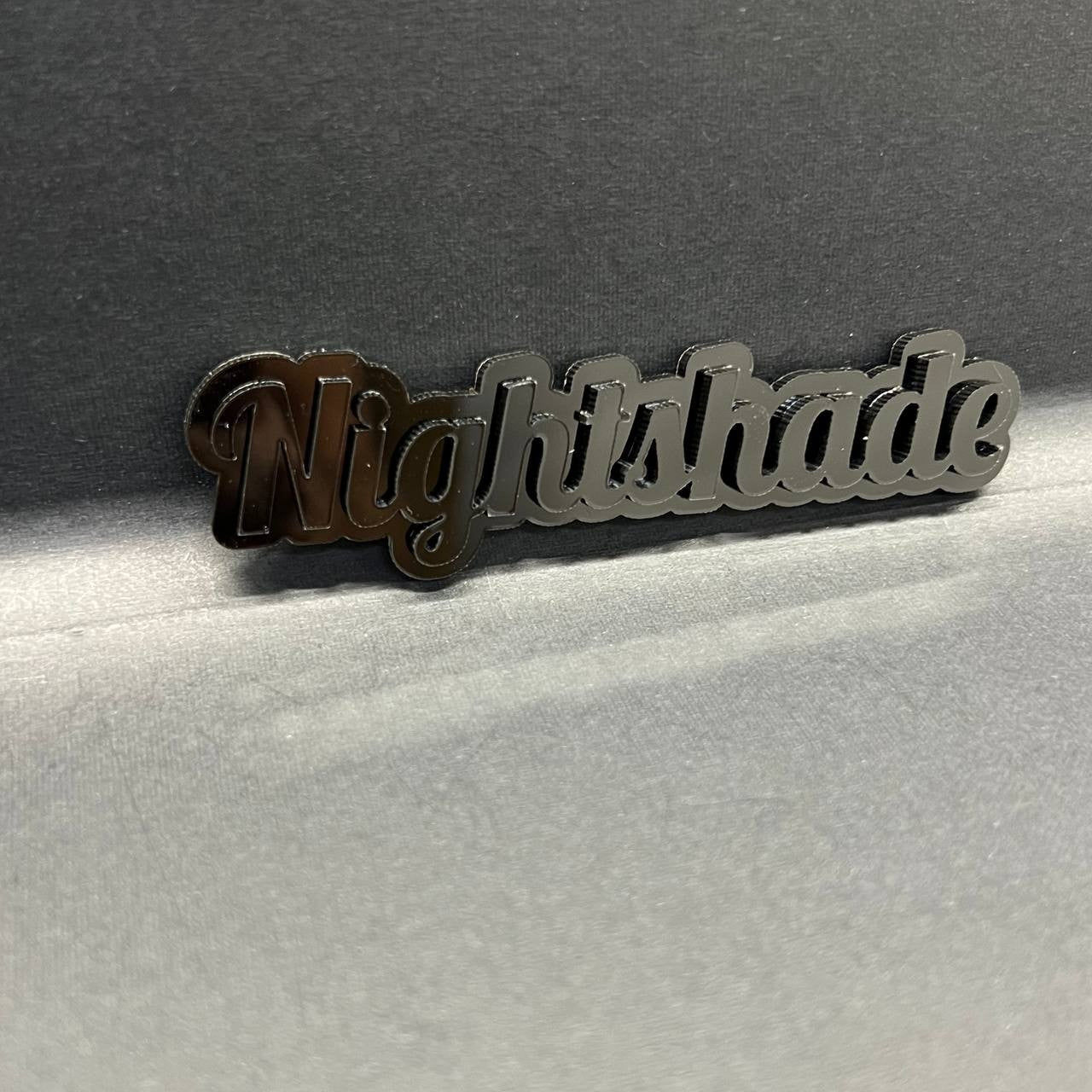 1PC Nightshade Emblem – 3D Acrylic Tailgate or Fender Badge for Car, SUV