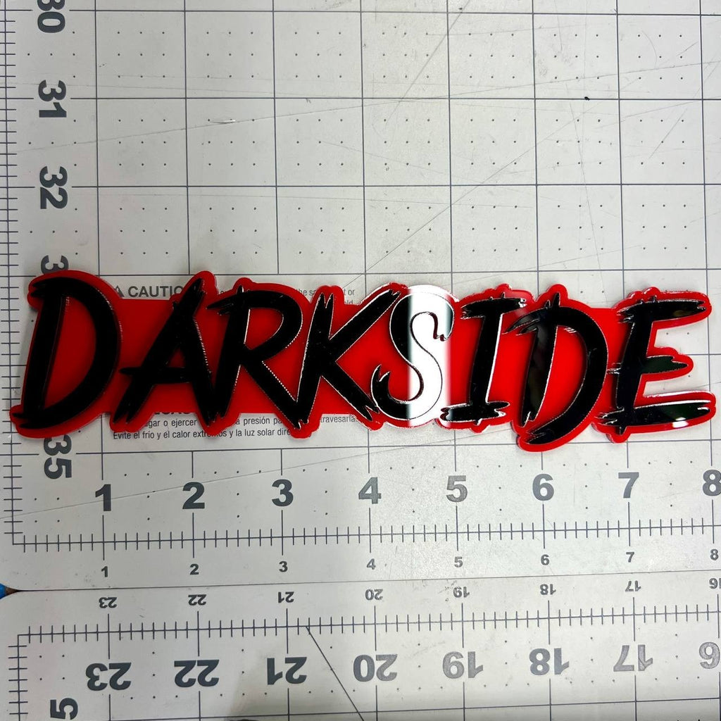 1PC DARKSIDE Emblem – 3D Multicolor Acrylic Car Fender & Tailgate Badge