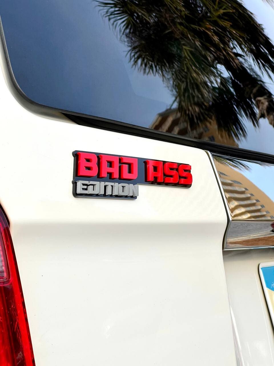 New Bad Ass Edition Emblem Car Badges Badass 3D Sticker Decal Black Red (1pc)