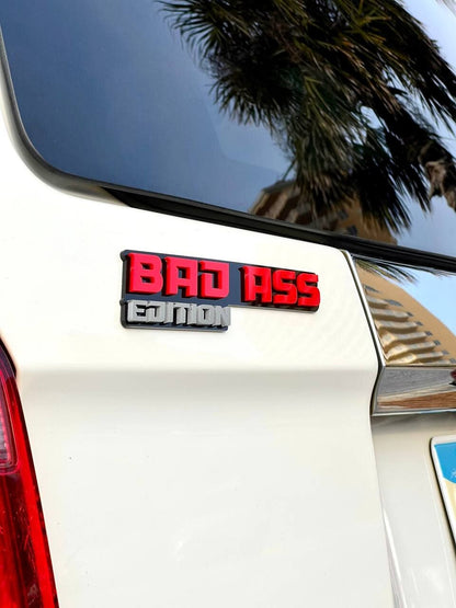 New Bad Ass Edition Emblem Car Badges Badass 3D Sticker Decal Black Red (1pc)
