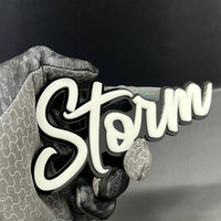 1pcs STORM 3D Emblem Custom Fender or Tailgate Badge for Car, SUV, or Truck