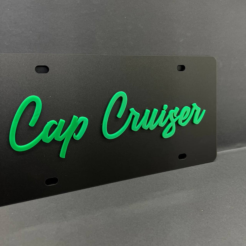 Black License plate Car Tag Personalized Acrylic 12x6 License Plate car truck