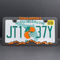 TRAILSPORT License Plate Frame Cover – Black Car Tag Frame for Truck SUV Car
