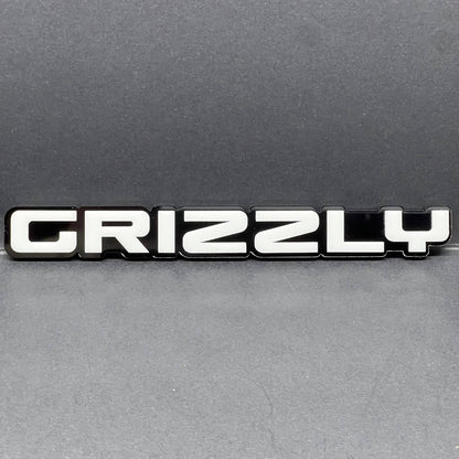 1pc GRIZZLY Multicolor 3D Acrylic Emblem – Aggressive Car & Truck Exterior Badge
