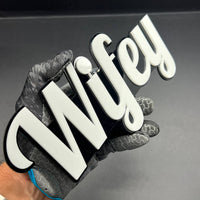 WIFEY 3D Emblem – Custom Multicolor Acrylic Car Exterior Badge (1PC)