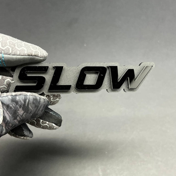 1PC SLOW BLACK 3D Emblem Custom Badge Sticker for Car SUV TRUCK
