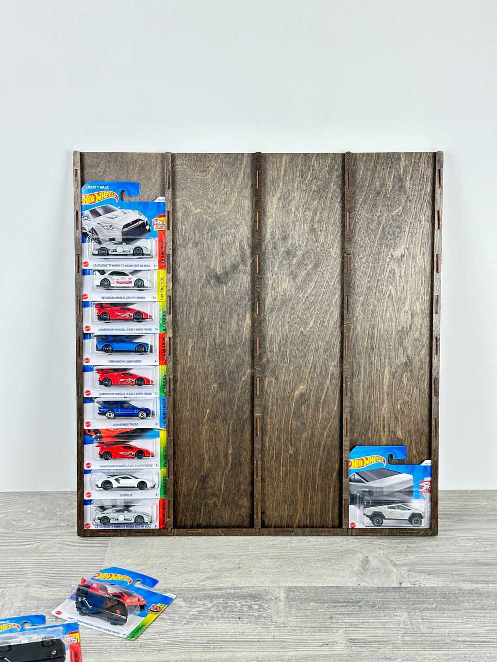 1:64 Toy Car Wall Shelf, Hotwheels Compatible Display Case for 40 Cars
