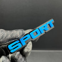 1PC SPORT Badge – 3D Multicolor Acrylic Exterior Emblem for Car, SUV, Truck
