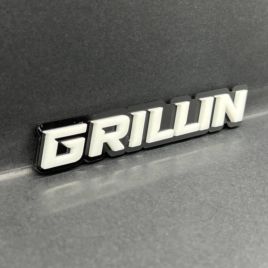 1PC GRILLIN Badge – 3D Multicolor Acrylic Car Truck SUV Fender & Tailgate Emblem