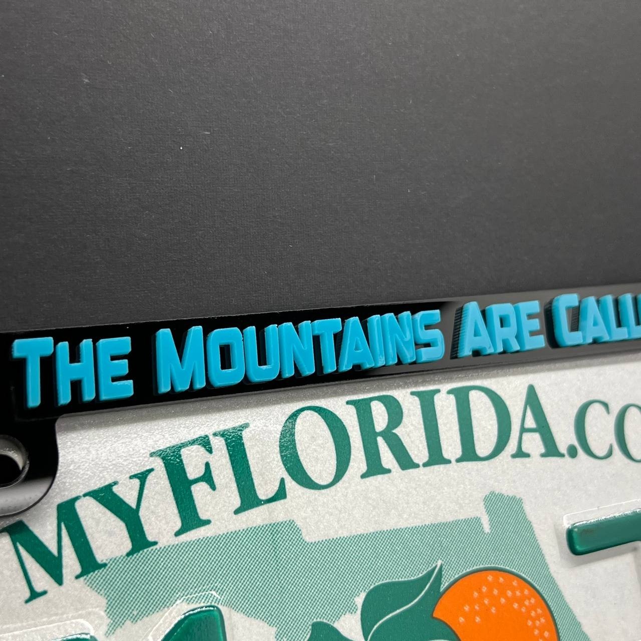 The Mountains Are Calling License Plate Frame – Car Tag Holder for SUV, Truck