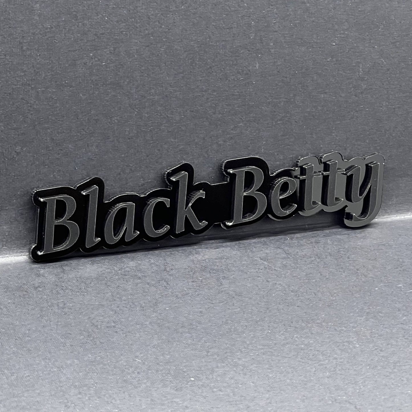 1pc Black Betty Multicolor 3D Car Emblem – Easy Install Fender & Trunk Decal