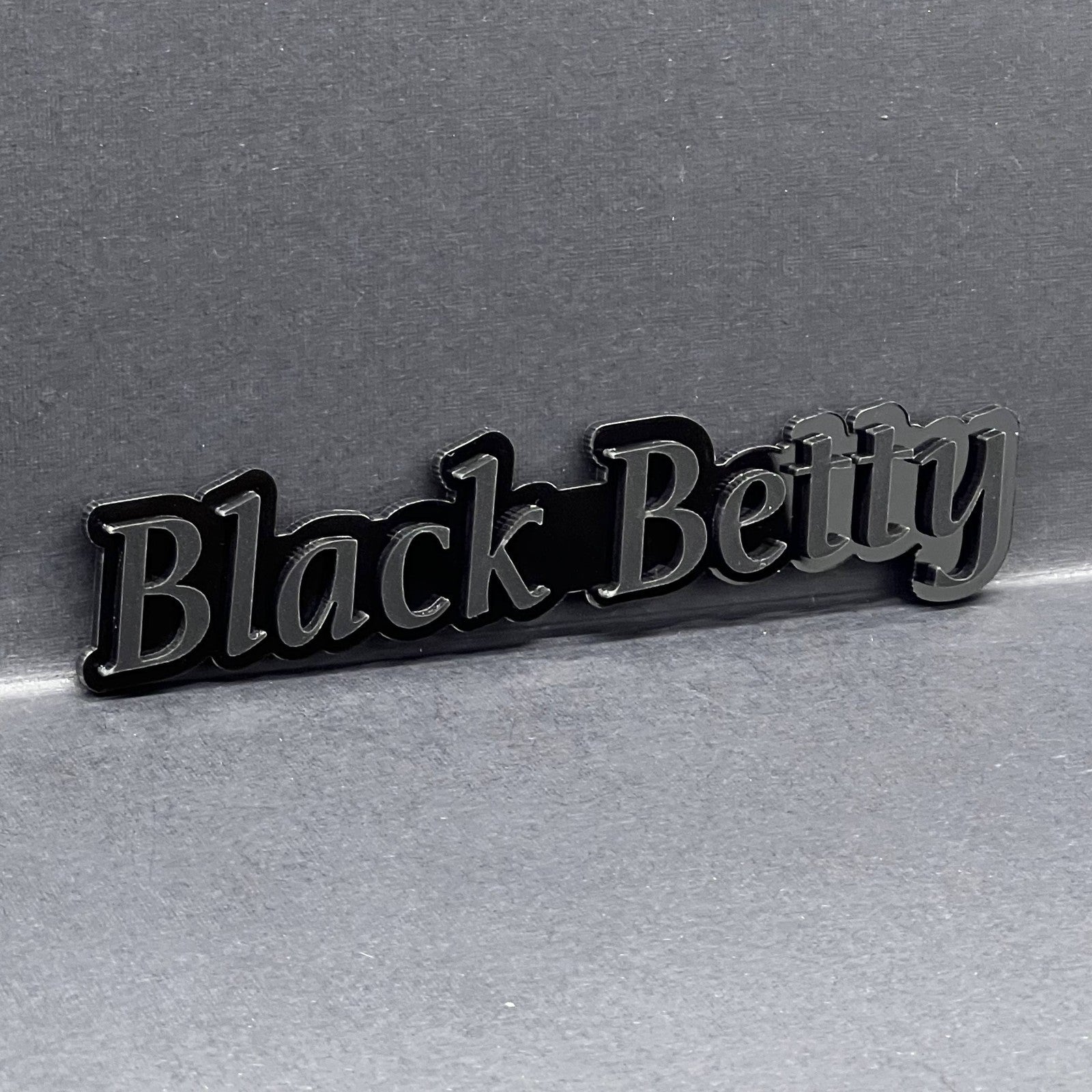 1pc Black Betty Multicolor 3D Car Emblem – Easy Install Fender & Trunk Decal
