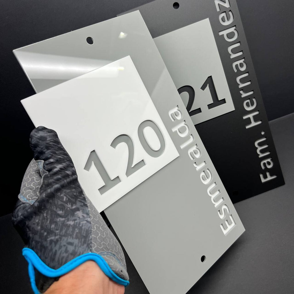 House Number Sign MULTI COLOR Personalized Modern Address Plate Custom Home
