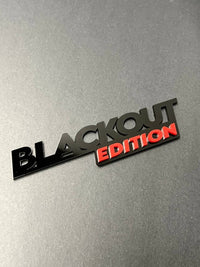 1pc BLACKOUT Black Edition Emblem Car Badges Badass 3D Sticker Decal Multicolor