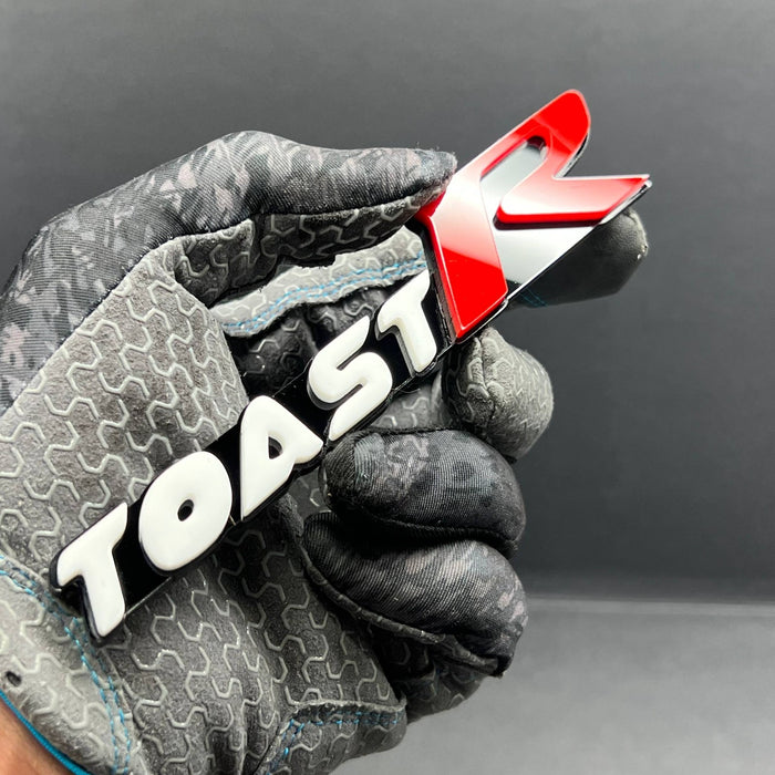 TOAST R 3D Emblem – Custom Multicolor Acrylic Car Exterior Badge (1PC)