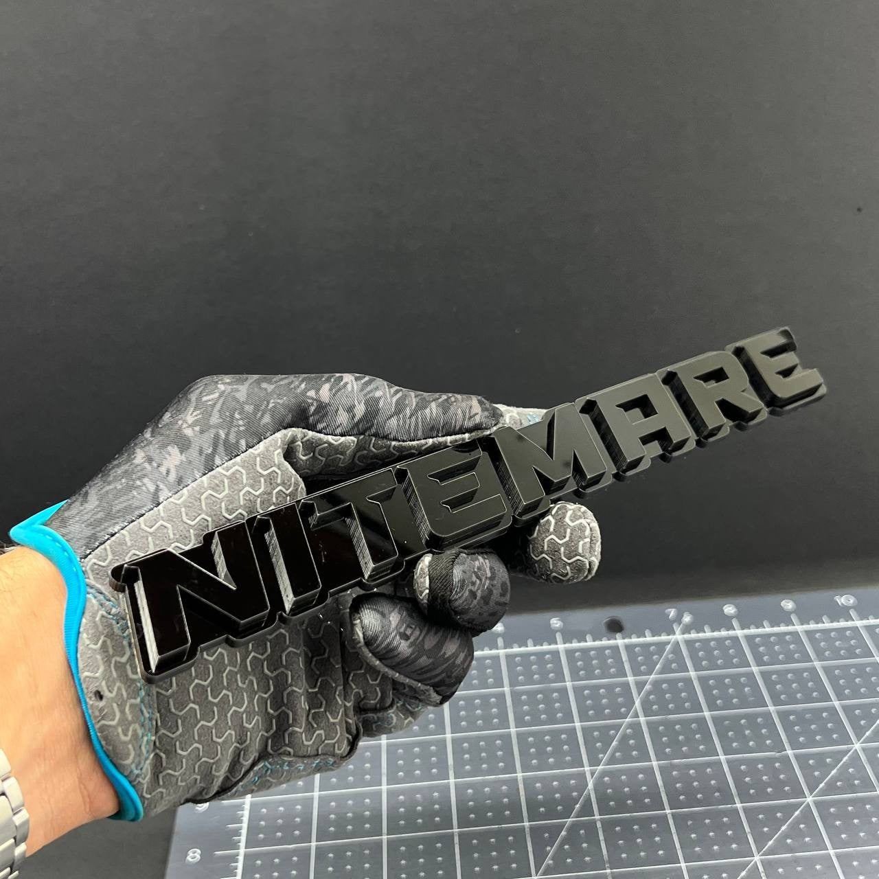 1PC NITEMARE Black 3D Emblem Custom Badge Sticker for Car SUV TRUCK