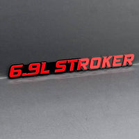 6.9L STROKER Engine Emblem Set (2PCS) Custom 3D Acrylic Fender & Tailgate Badge
