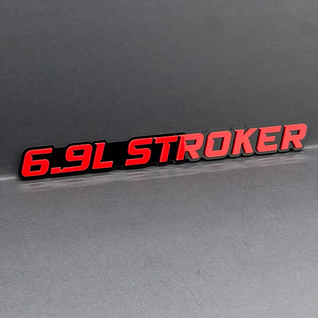 6.9L STROKER Engine Emblem Set (2PCS) Custom 3D Acrylic Fender & Tailgate Badge