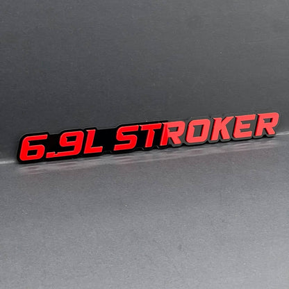 6.9L STROKER Engine Emblem Set (2PCS) Custom 3D Acrylic Fender & Tailgate Badge