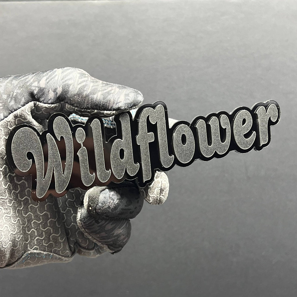 1PC WILDFLOWER Emblem – Custom 3D Multicolor Acrylic Car Exterior Badge