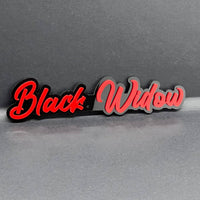 Black Widow 3D Emblem – Multicolor Acrylic Car Badge Decal (1PC)