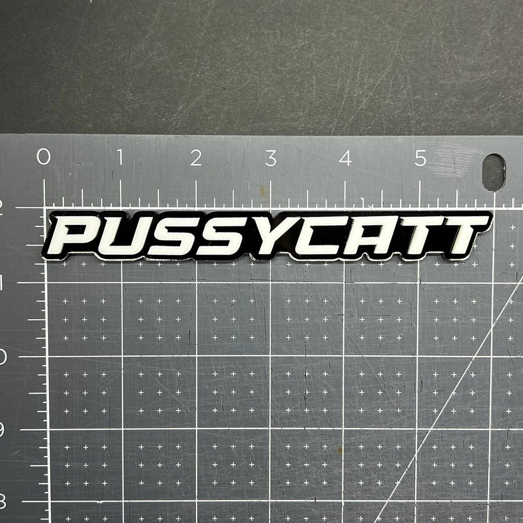 1PC PUSSYCATT Emblem – 3D Acrylic Tailgate or Fender Badge for Truck SUV Car