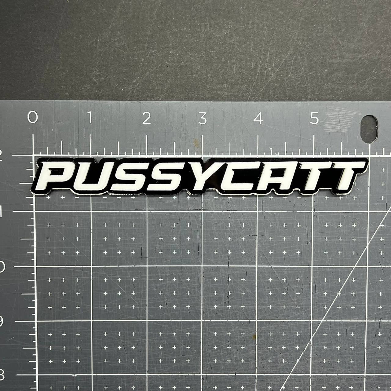 1PC PUSSYCATT Emblem – 3D Acrylic Tailgate or Fender Badge for Truck SUV Car