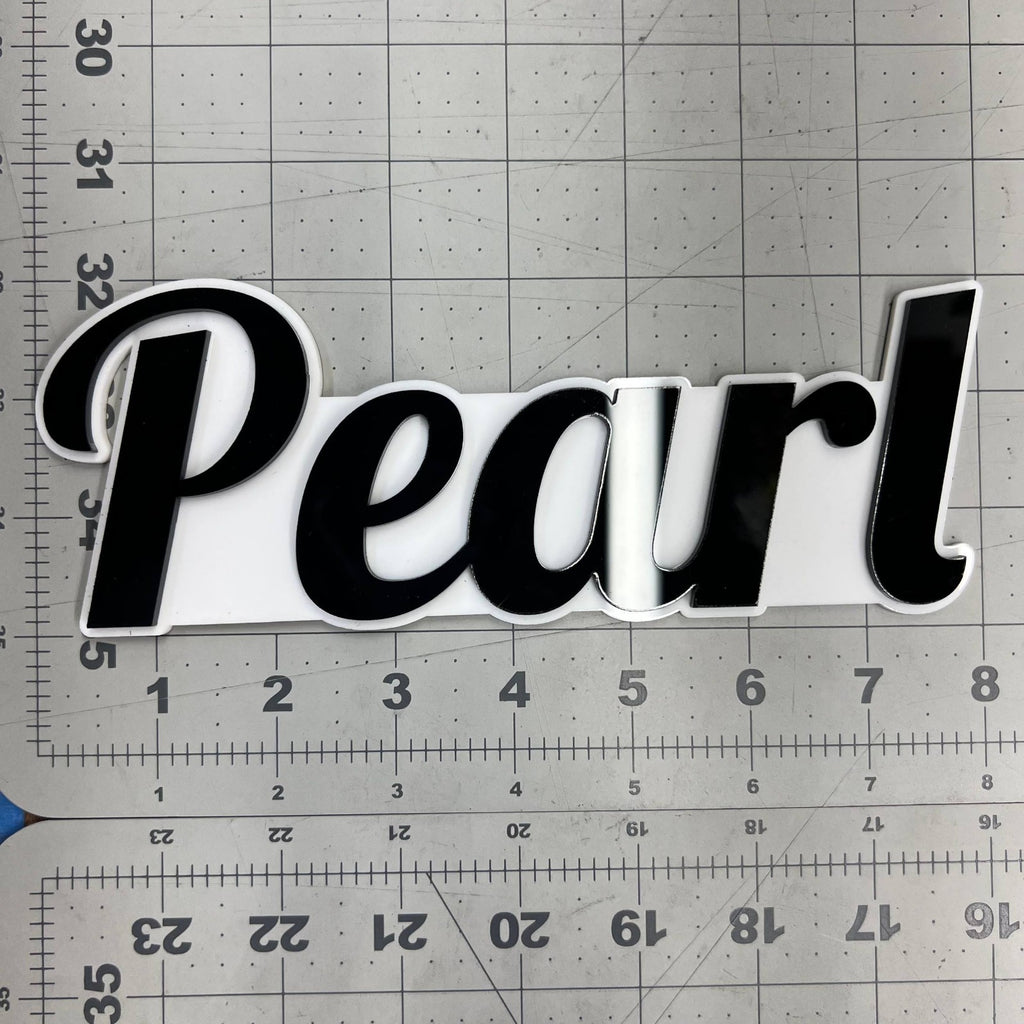 1PCS PEARL Emblem – Durable 3D Multicolor Acrylic Car & SUV Fender Badge