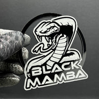 1pc Black Mamba Logo Emblem Rare 3D Acrylic Fender & Trunk Badge for Muscle Cars