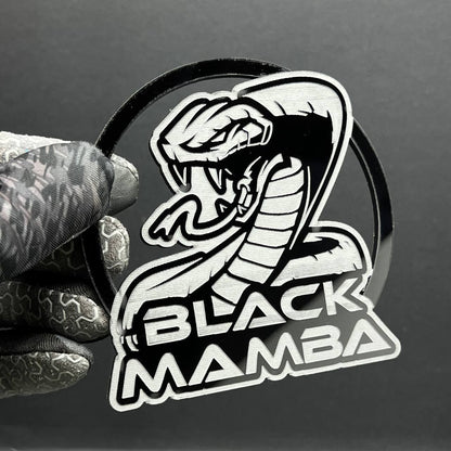 1pc Black Mamba Logo Emblem Rare 3D Acrylic Fender & Trunk Badge for Muscle Cars