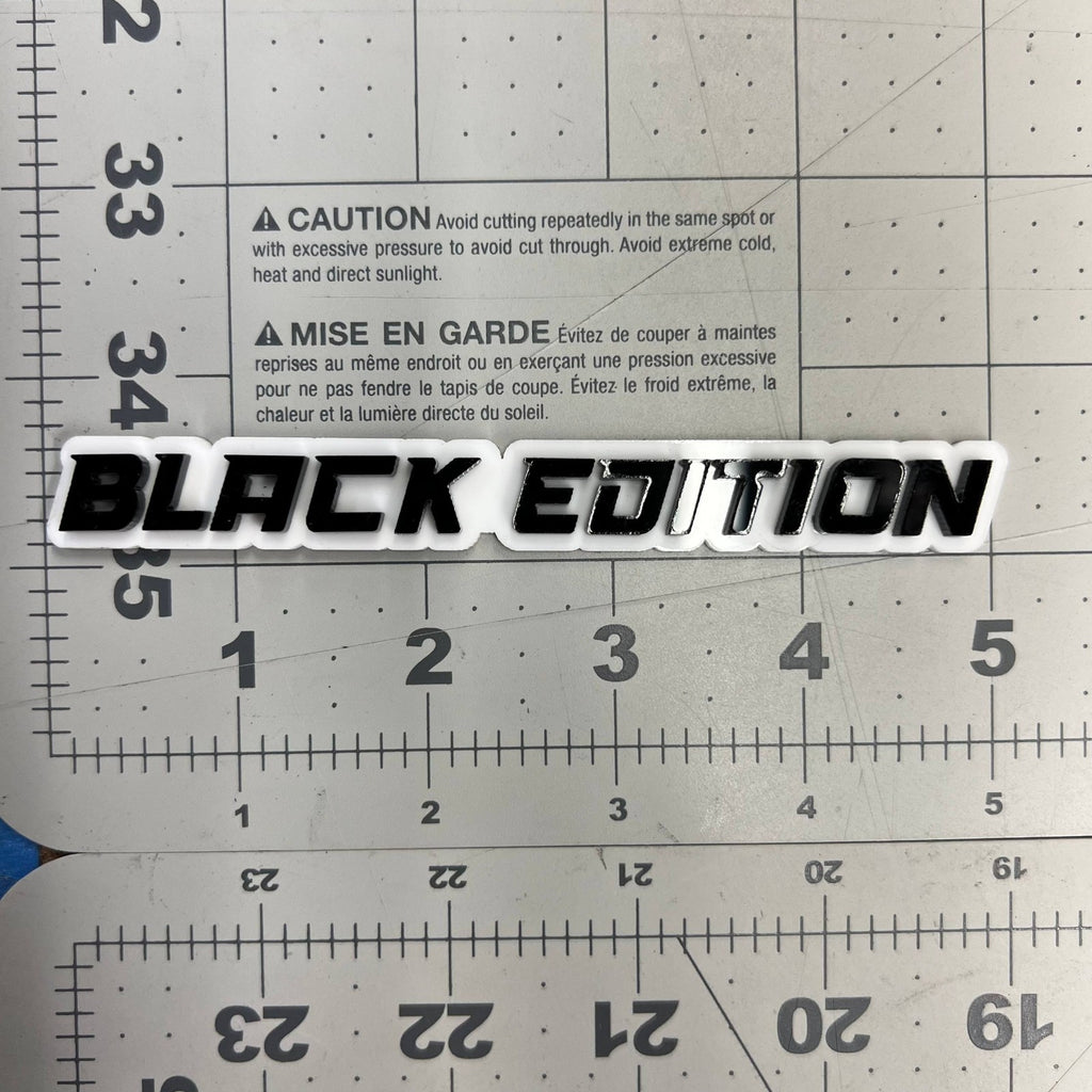 1PC Black Edition Emblem – Durable 3D Acrylic Car, Truck & SUV Badge