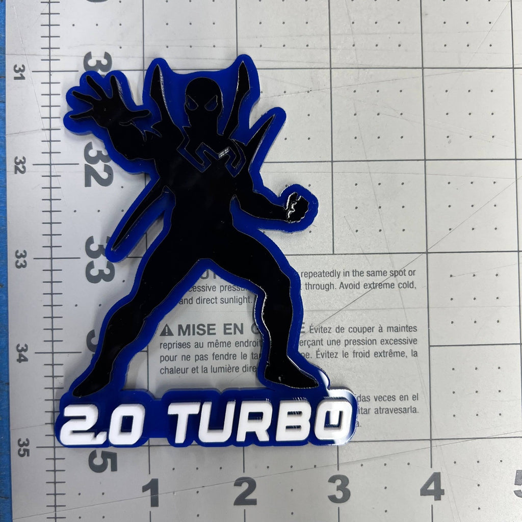1PC Spider-Man Emblem – Custom 3D Multicolor Acrylic Car & SUV Badge